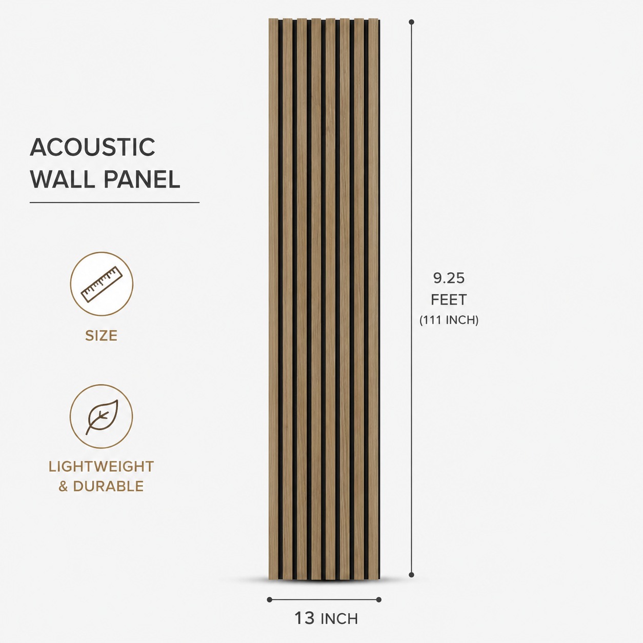 Acoustic Wall Panels, 018A15- 9.25 Feet 13 Inches