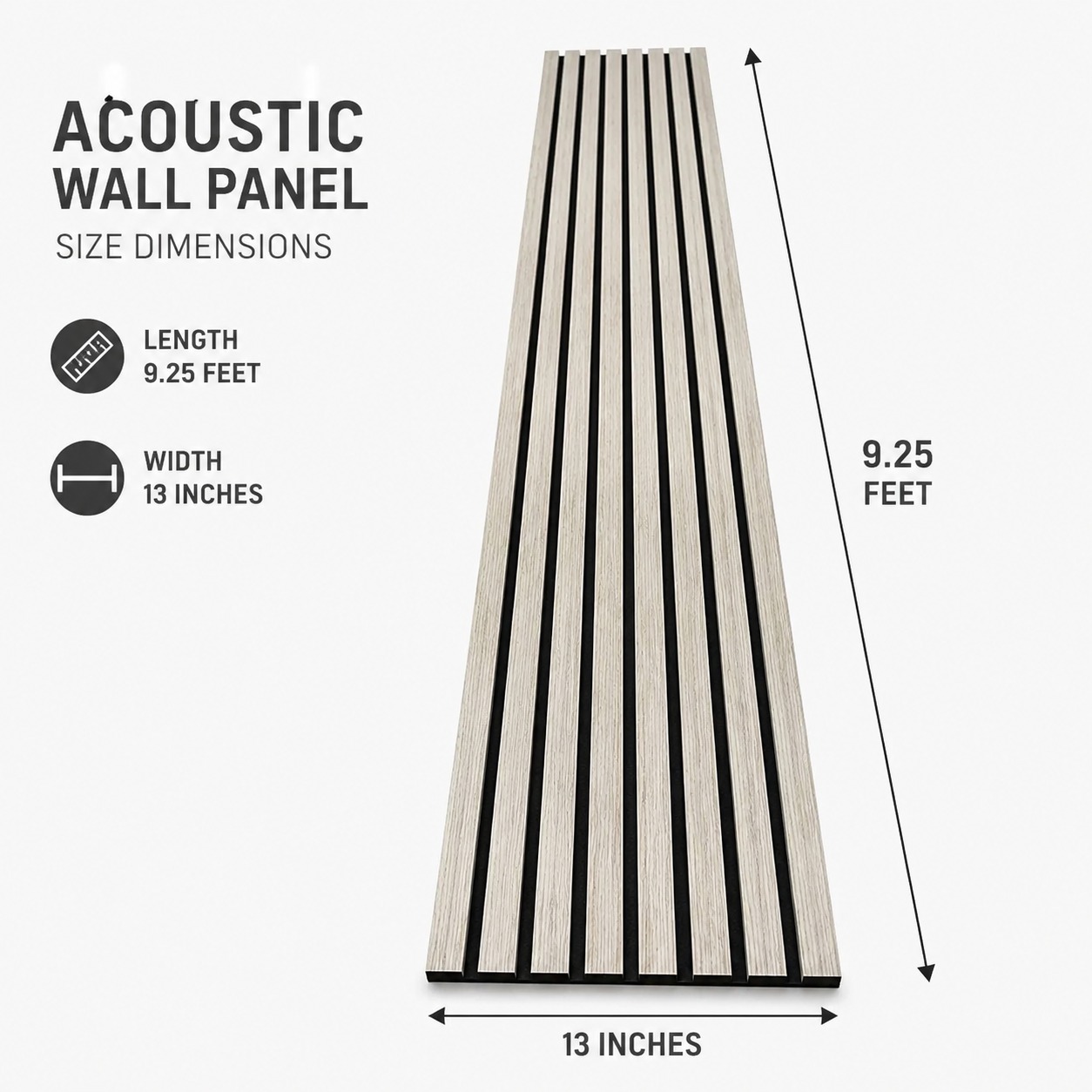 Acoustic Wall Panels, 3 - 9.25 Feet 13 Inches