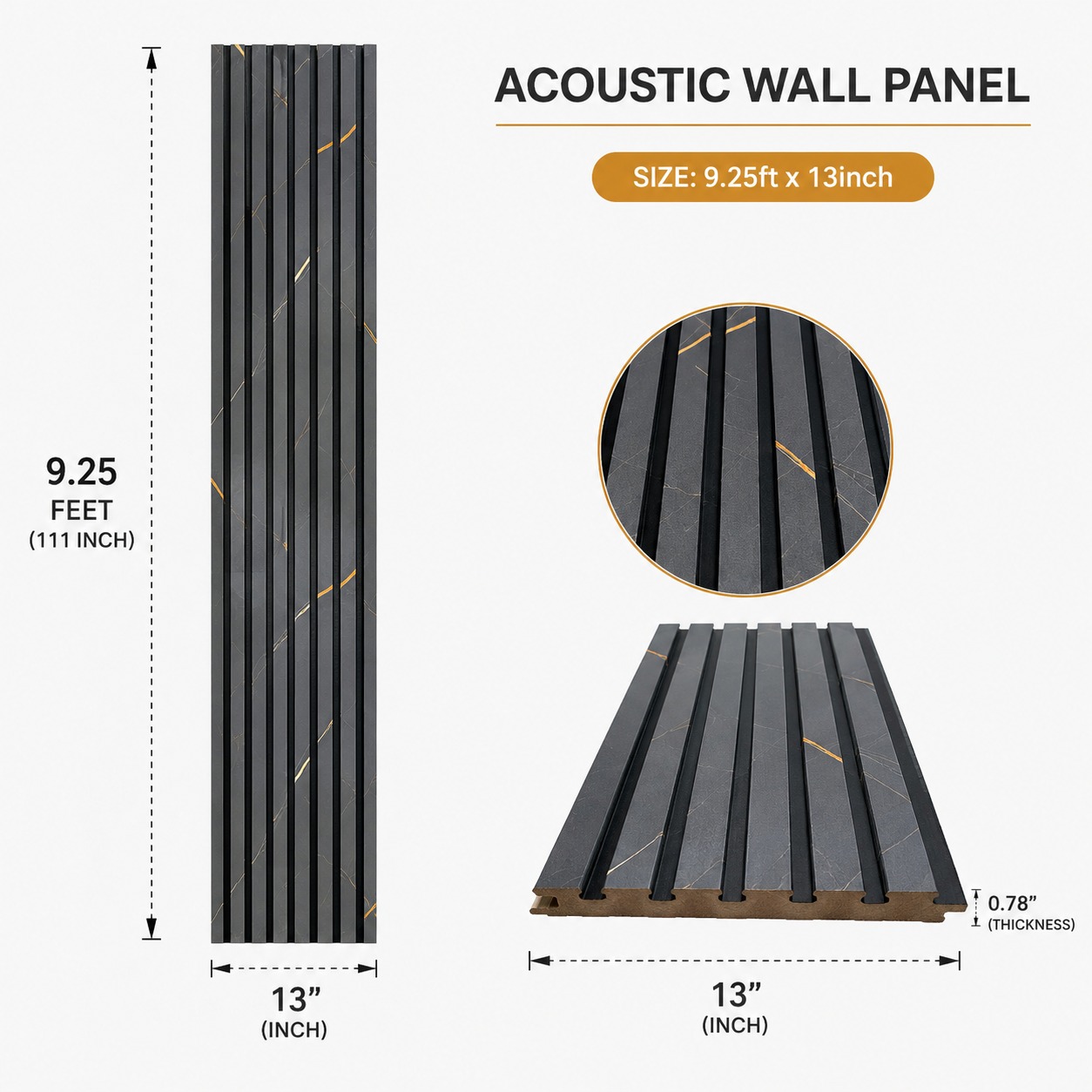 Acoustic Wall Panels, 4010 - 9.25 Feet 13 Inches