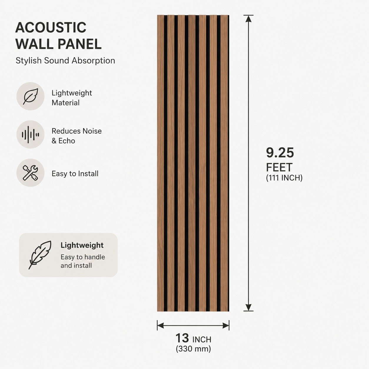 Acoustic Wall Panels, 6010 - 9.25 Feet 13 Inches