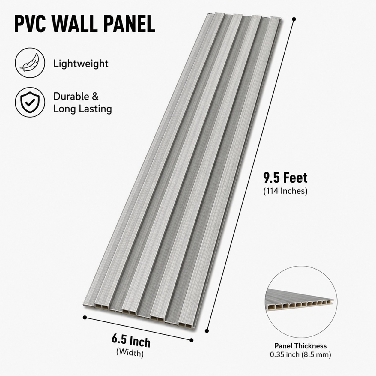 Pvc Panel, 1018 - 9.5 Feet 6.5 Inches
