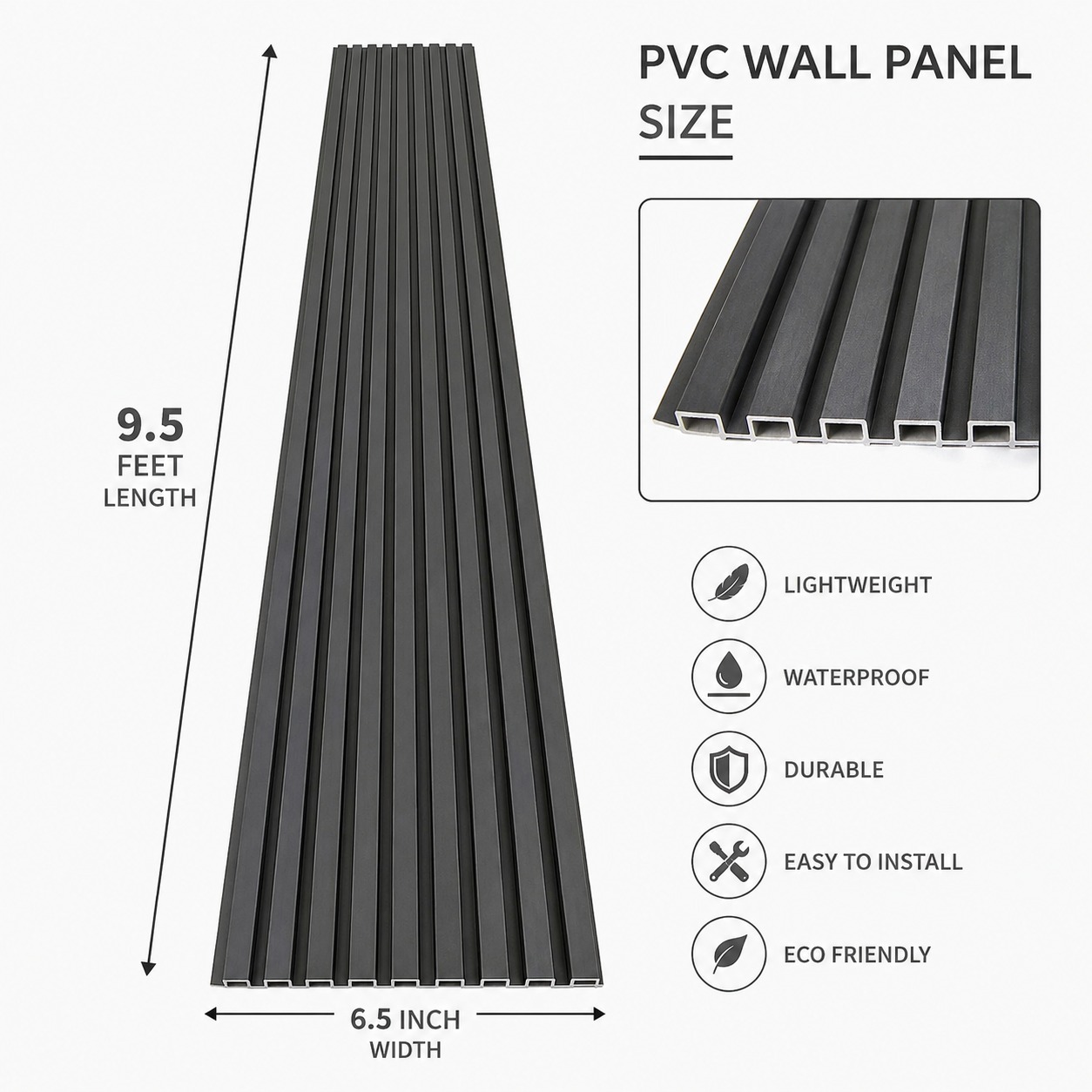 Pvc Panel, 8001 - 9.5 Feet 6.5 Inches