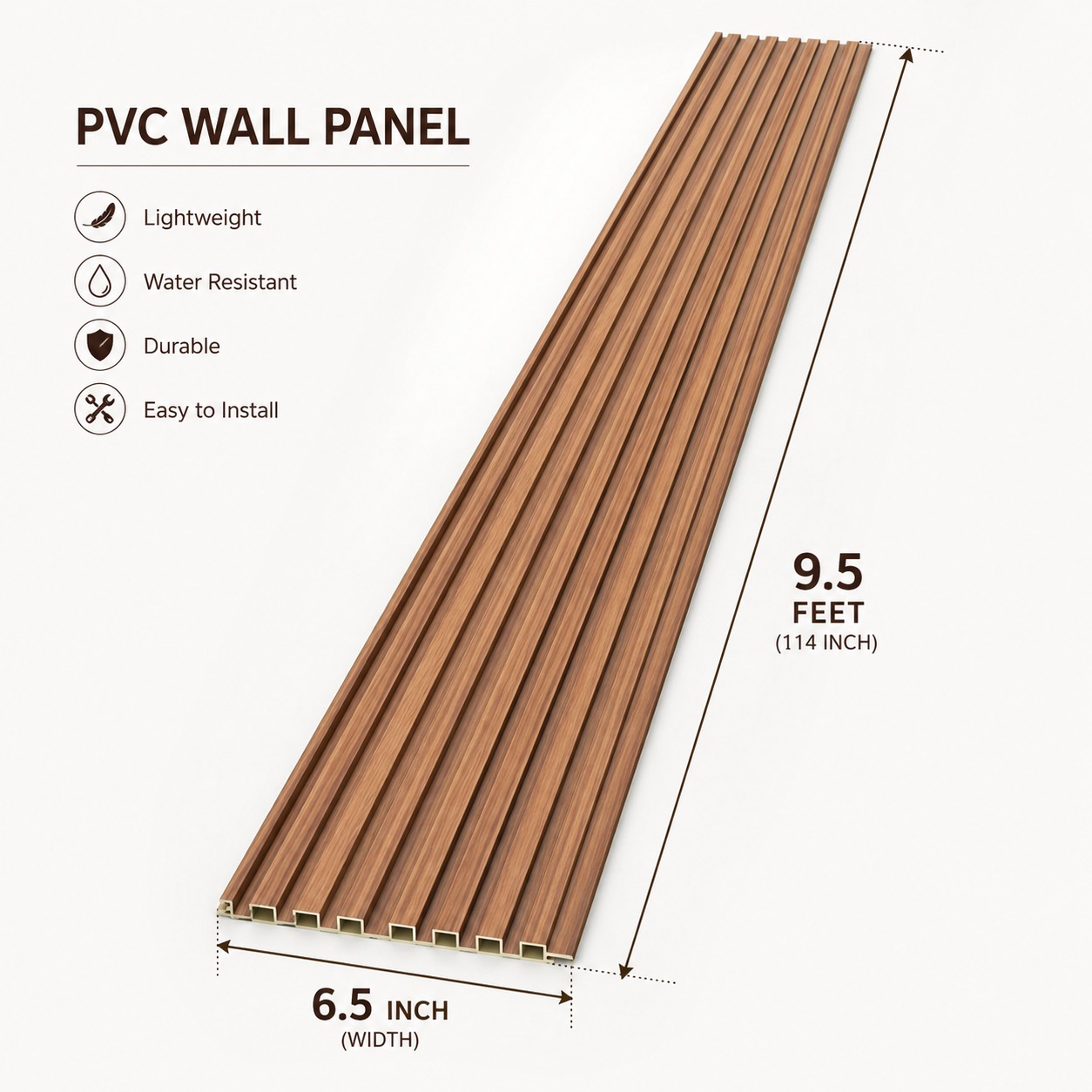 Pvc Panel, 6016 - 9.5 Feet 6.5 Inches