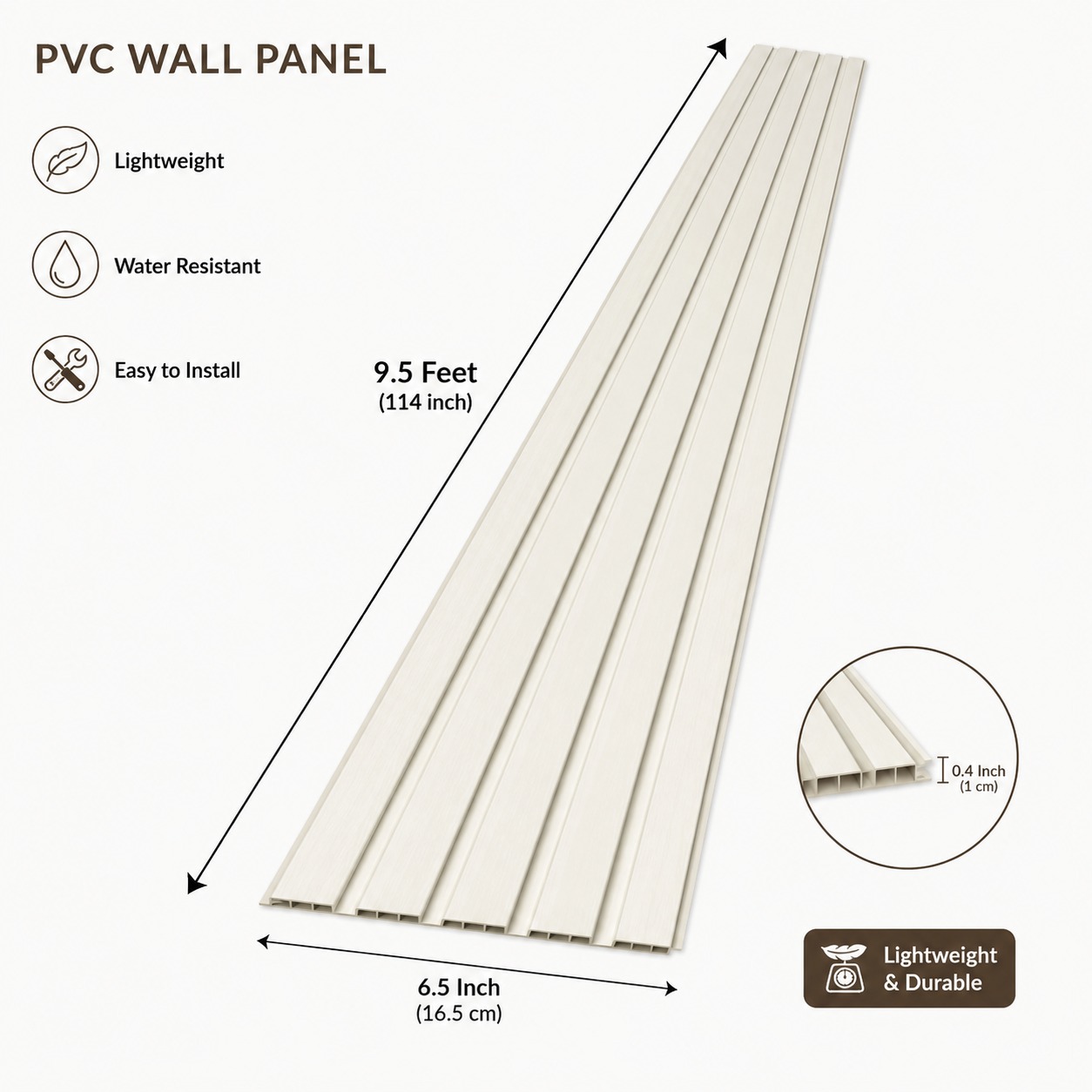 Pvc Panel, 1001 - 9.5 Feet 6.5 Inches