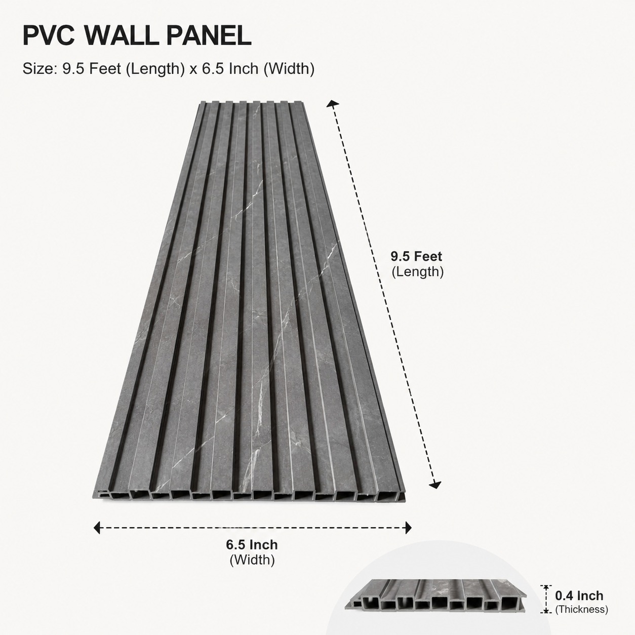 Pvc Panel, 4008 - 9.5 Feet 6.5 Inches