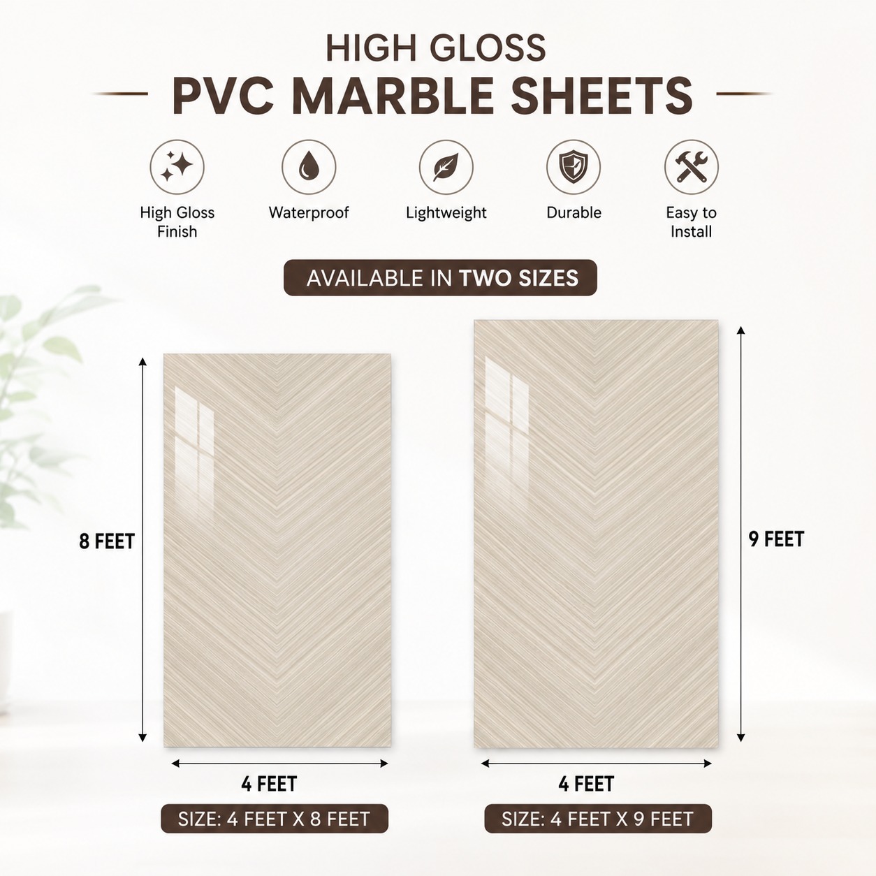High Gloss PVC Marble sheets 1535