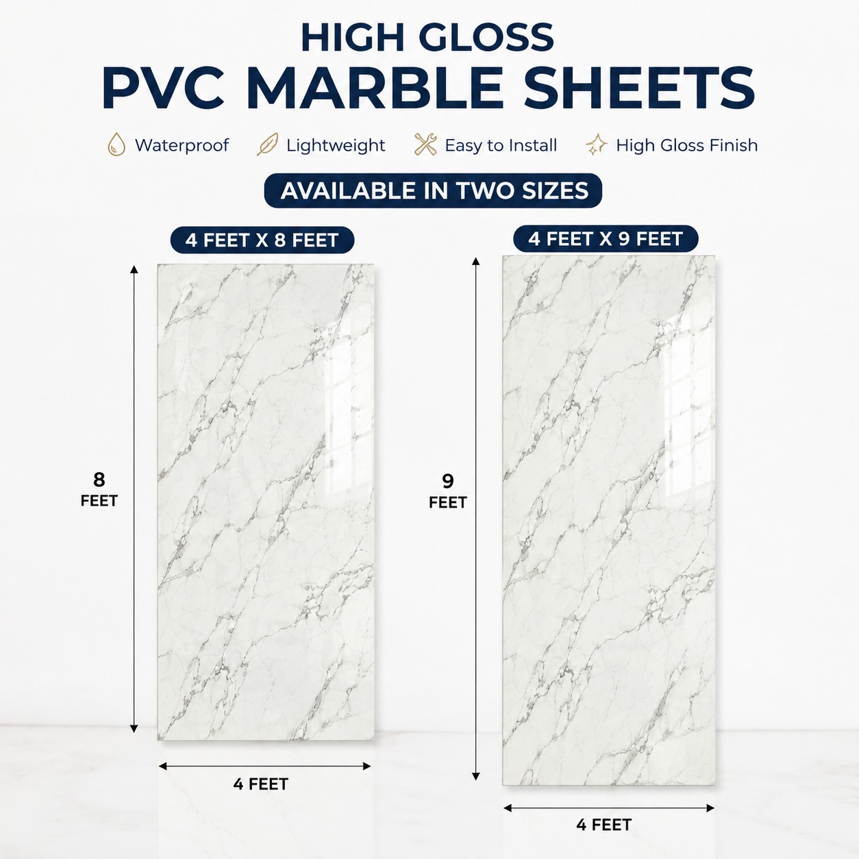 High Gloss PVC Marble sheets 1545
