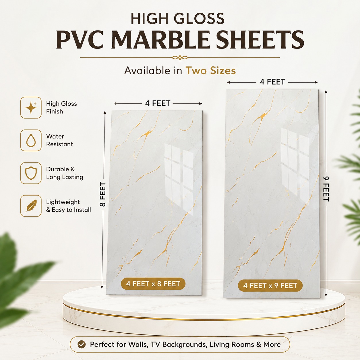 High Gloss PVC Marble sheets 1570
