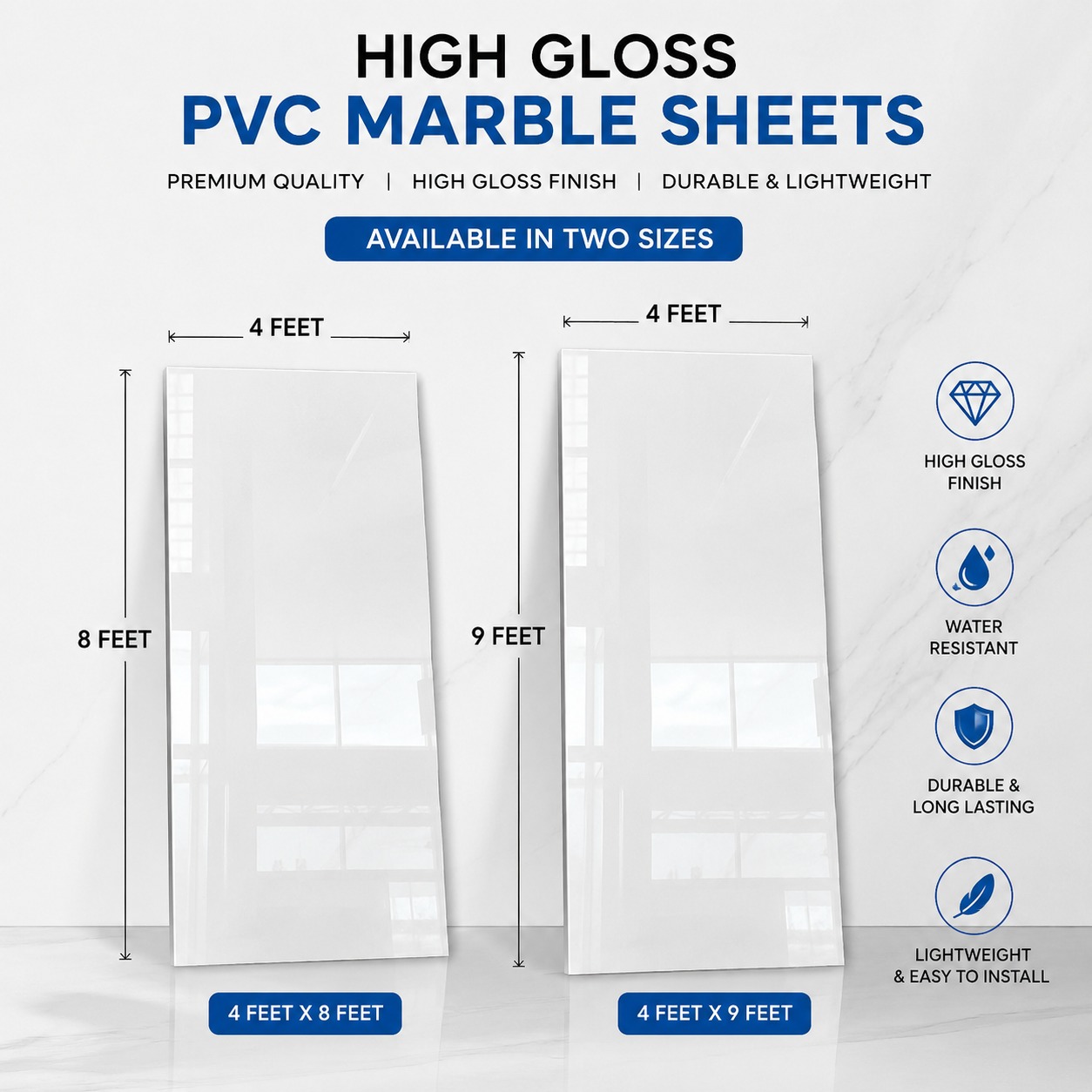 High Gloss PVC Marble sheets 1605