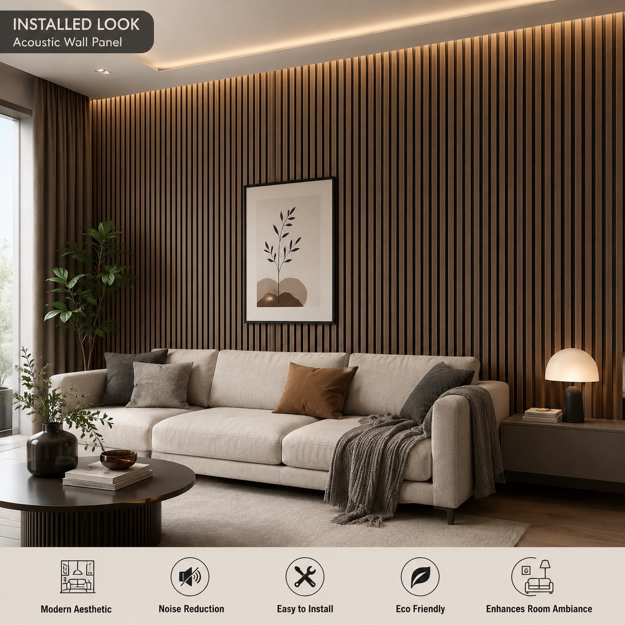 Acoustic Wall Panels, 17- 9.25 Feet 13 Inches
