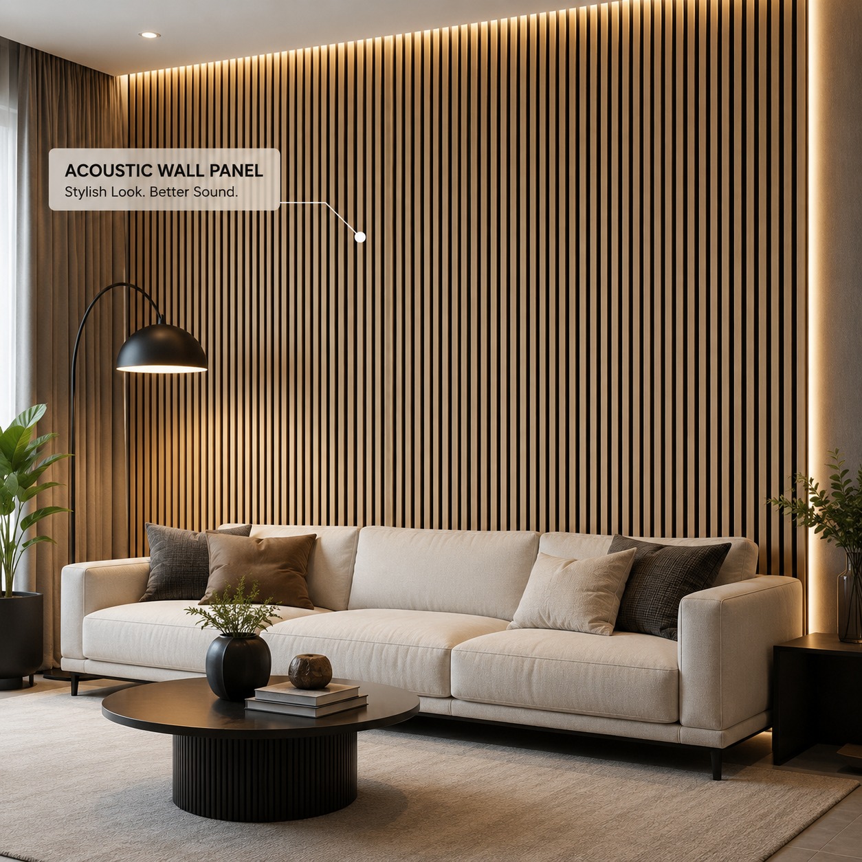 Acoustic Wall Panels, 5 - 9.25 Feet 13 Inches