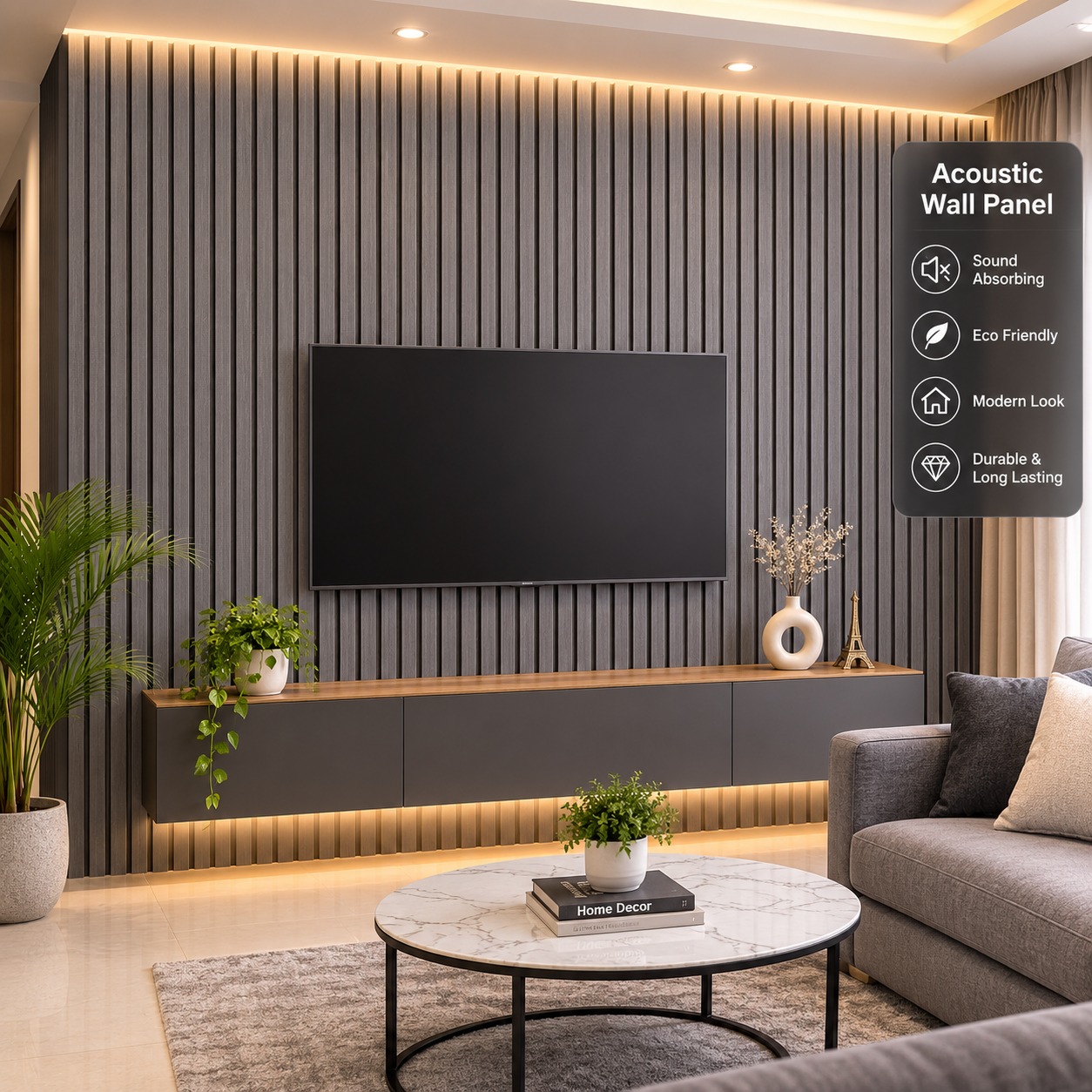 Acoustic Wall Panels, 15 - 9.25 Feet 13 Inches