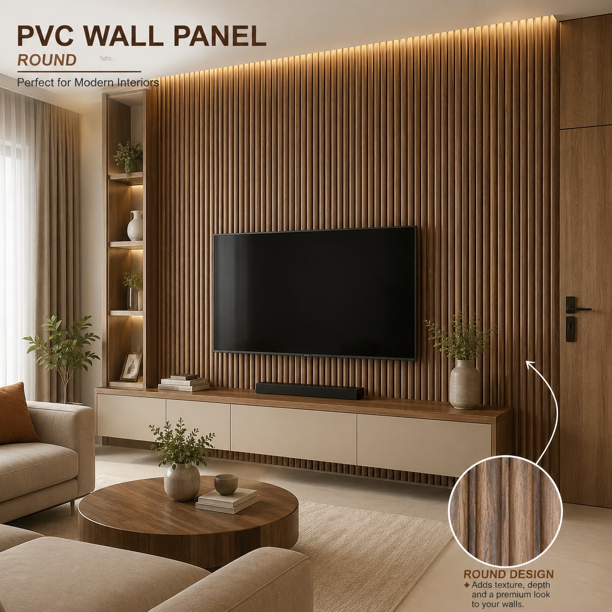 Pvc Round Panel, 6017 - 9.5 Feet 6.5 Inches
