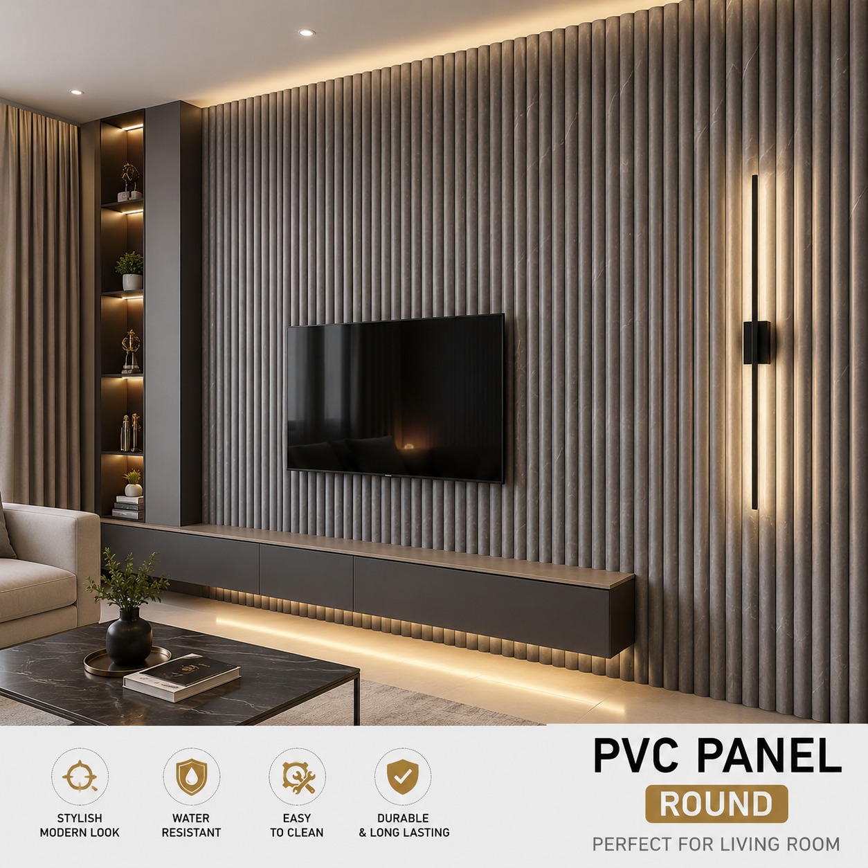 Pvc Round Panel, 4008 - 9.5 Feet 6.5 Inches