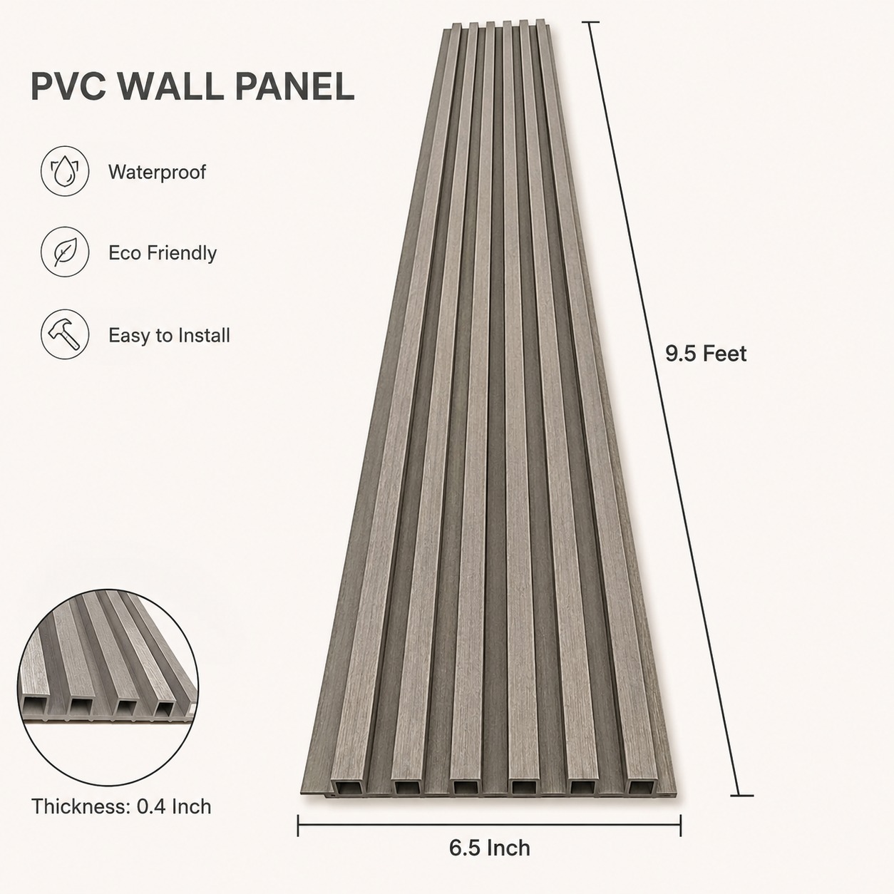 Pvc Panel, 1021 - 9.5 Feet 6.5 Inches